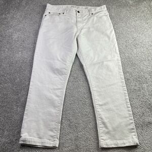 Banana Republic Travel Jeans  Men’s 35x27 Off White Straight Slim Fit Stretch